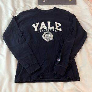Yale university navy blue Champion long-sleeve t-shirt